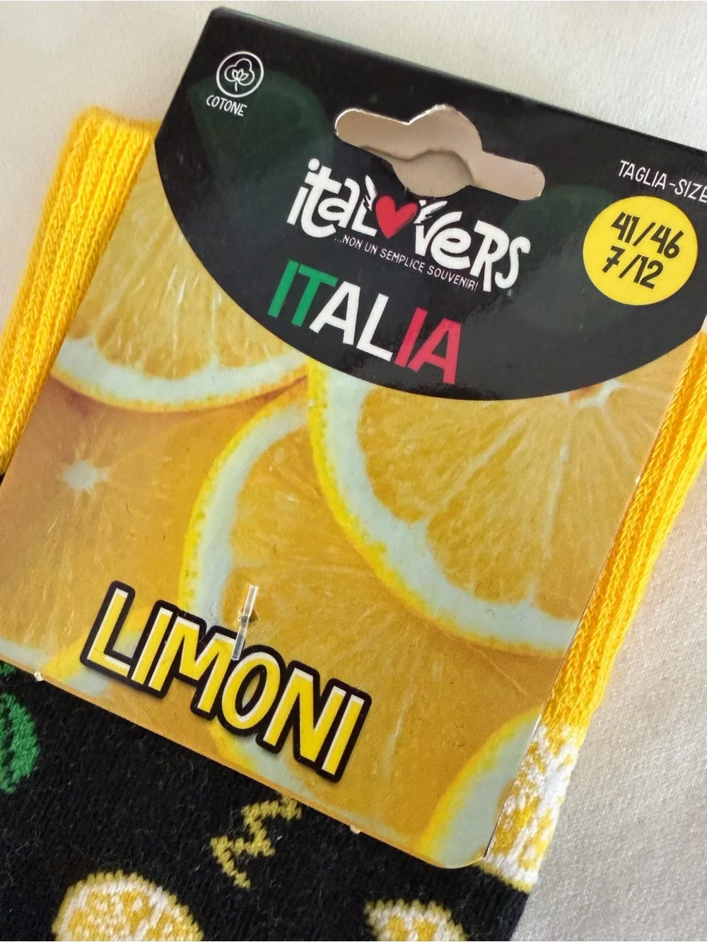 Limoni Black & Yellow Men's Crew Socks